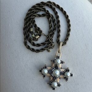 Cabi Vintage Gold-Tone Celtic Cross Pendant Necklace